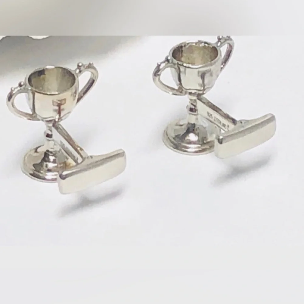 Sterling Silver 925 Trophy Loving Cups Cuff-Links by Ravi Ratan Grad Gift? NEW